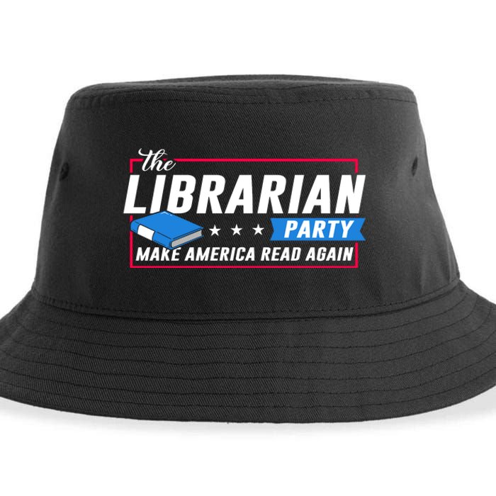 The Librarian Party: Make America Read Again Sustainable Bucket Hat