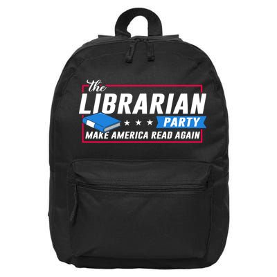 The Librarian Party: Make America Read Again 16 in Basic Backpack