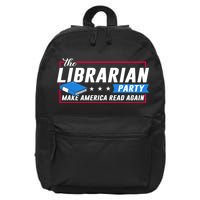 The Librarian Party: Make America Read Again 16 in Basic Backpack