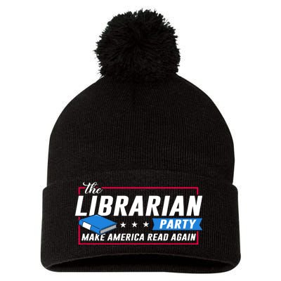 The Librarian Party: Make America Read Again Pom Pom 12in Knit Beanie