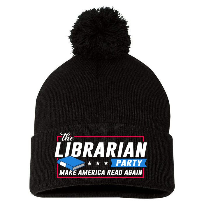 The Librarian Party: Make America Read Again Pom Pom 12in Knit Beanie