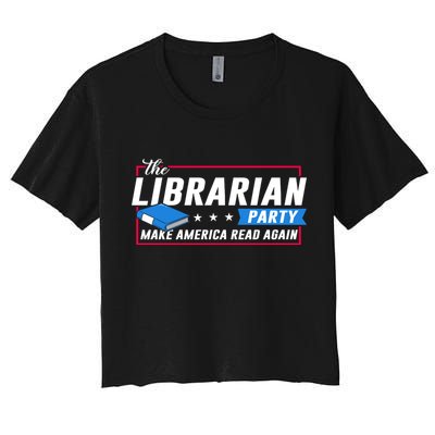 The Librarian Party: Make America Read Again Crop Top