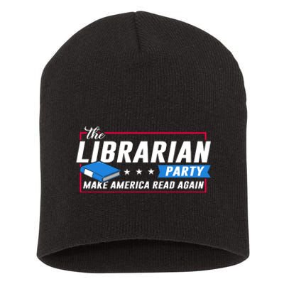 The Librarian Party: Make America Read Again Short Acrylic Beanie