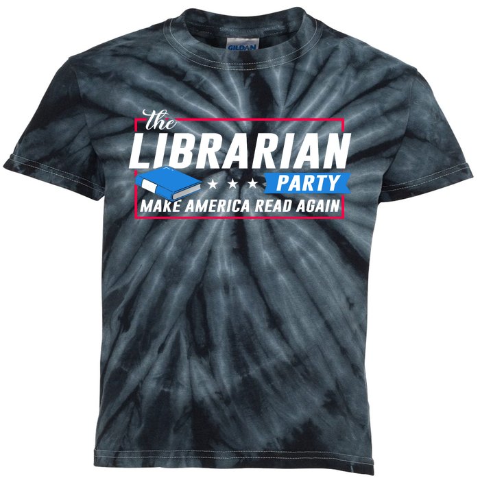 The Librarian Party: Make America Read Again Kids Tie-Dye T-Shirt