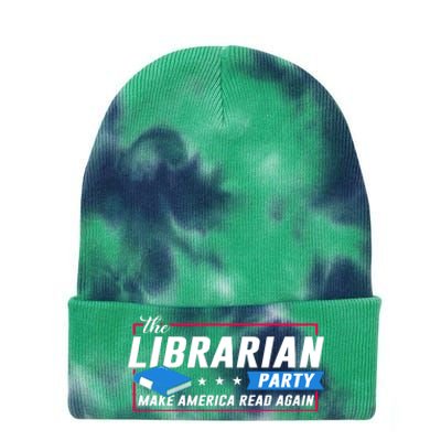 The Librarian Party: Make America Read Again Tie Dye 12in Knit Beanie