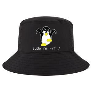 Tux Linux Penguin Sudo Rm Rf Programmer Developer Hacker Cool Comfort Performance Bucket Hat