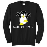 Tux Linux Penguin Sudo Rm Rf Programmer Developer Hacker Sweatshirt