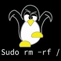 Tux Linux Penguin Sudo Rm Rf Programmer Developer Hacker Sweatshirt