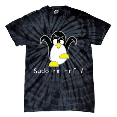 Tux Linux Penguin Sudo Rm Rf Programmer Developer Hacker Tie-Dye T-Shirt