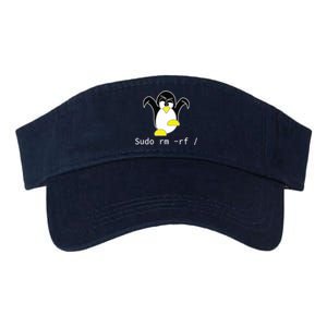 Tux Linux Penguin Sudo Rm Rf Programmer Developer Hacker Valucap Bio-Washed Visor