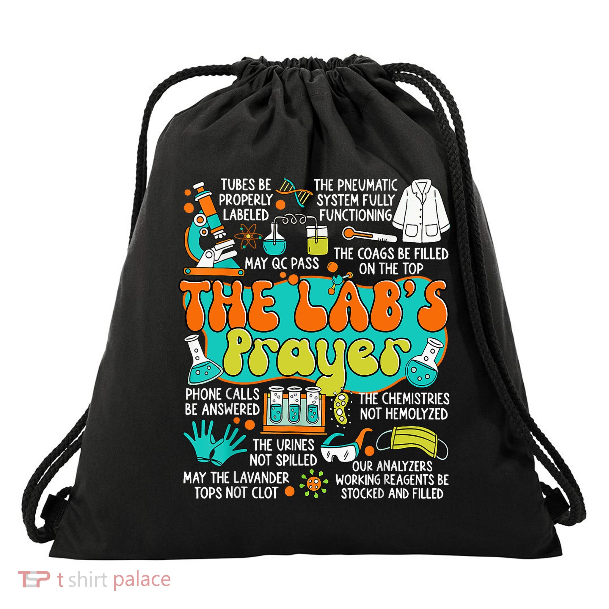 The Lab Prayer Lab Week 2025 Medical Laboratory Scientist  Drawstring Bag