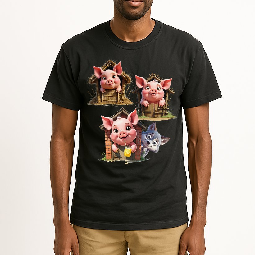 Three Little Pigs - Costume For   Adults Women Tall T-Shirt