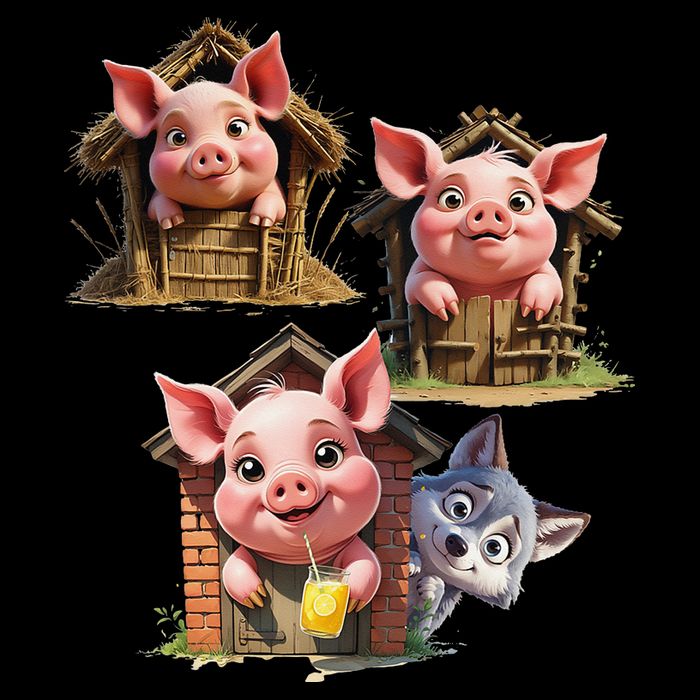 Three Little Pigs - Costume For   Adults Women 16 in Basic Backpack