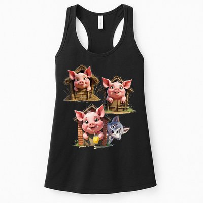 Three Little Pigs - Costume For   Adults Women Womens Tank Top