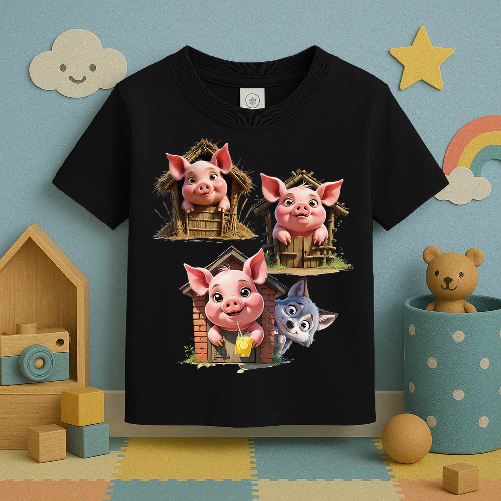 Three Little Pigs - Costume For   Adults Women Toddler T-Shirt