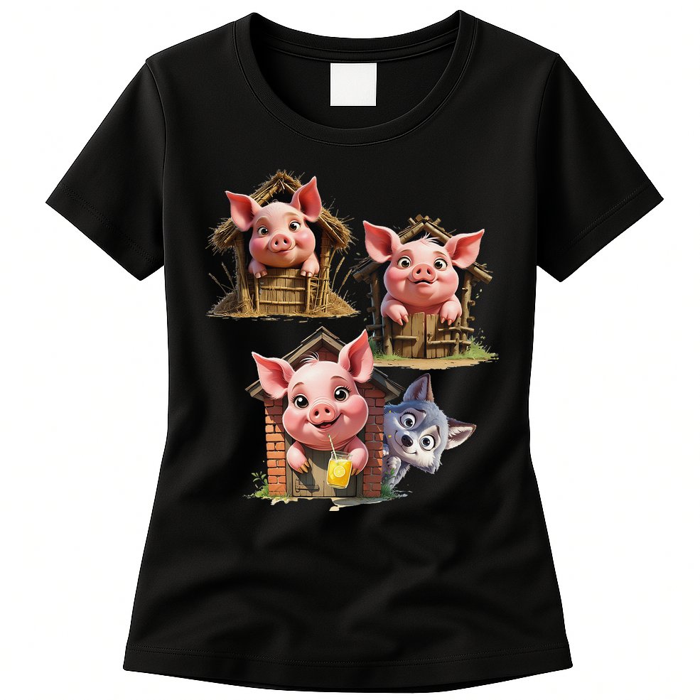Three Little Pigs - Costume For   Adults Women Womens T-Shirt