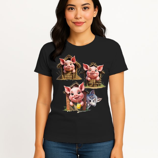 Three Little Pigs - Costume For   Adults Women Womens T-Shirt
