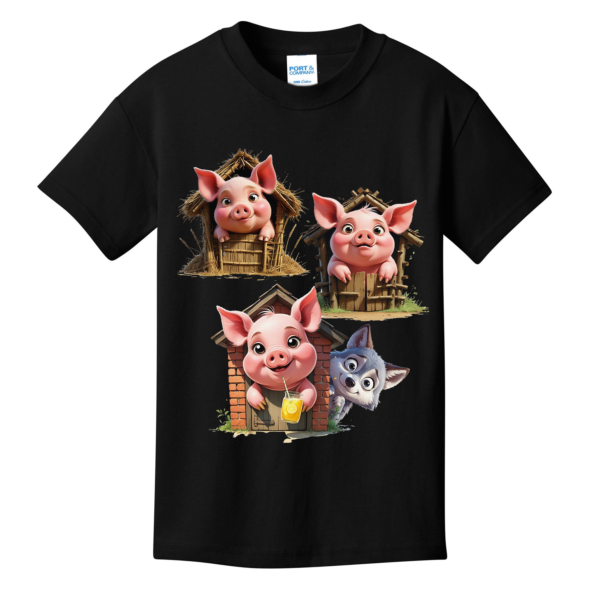 Three Little Pigs - Costume For   Adults Women Kids T-Shirt