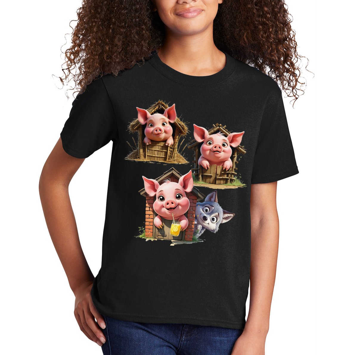 Three Little Pigs - Costume For   Adults Women Kids T-Shirt
