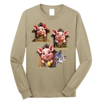 Three Little Pigs - Costume For   Adults Women Long Sleeve Shirt