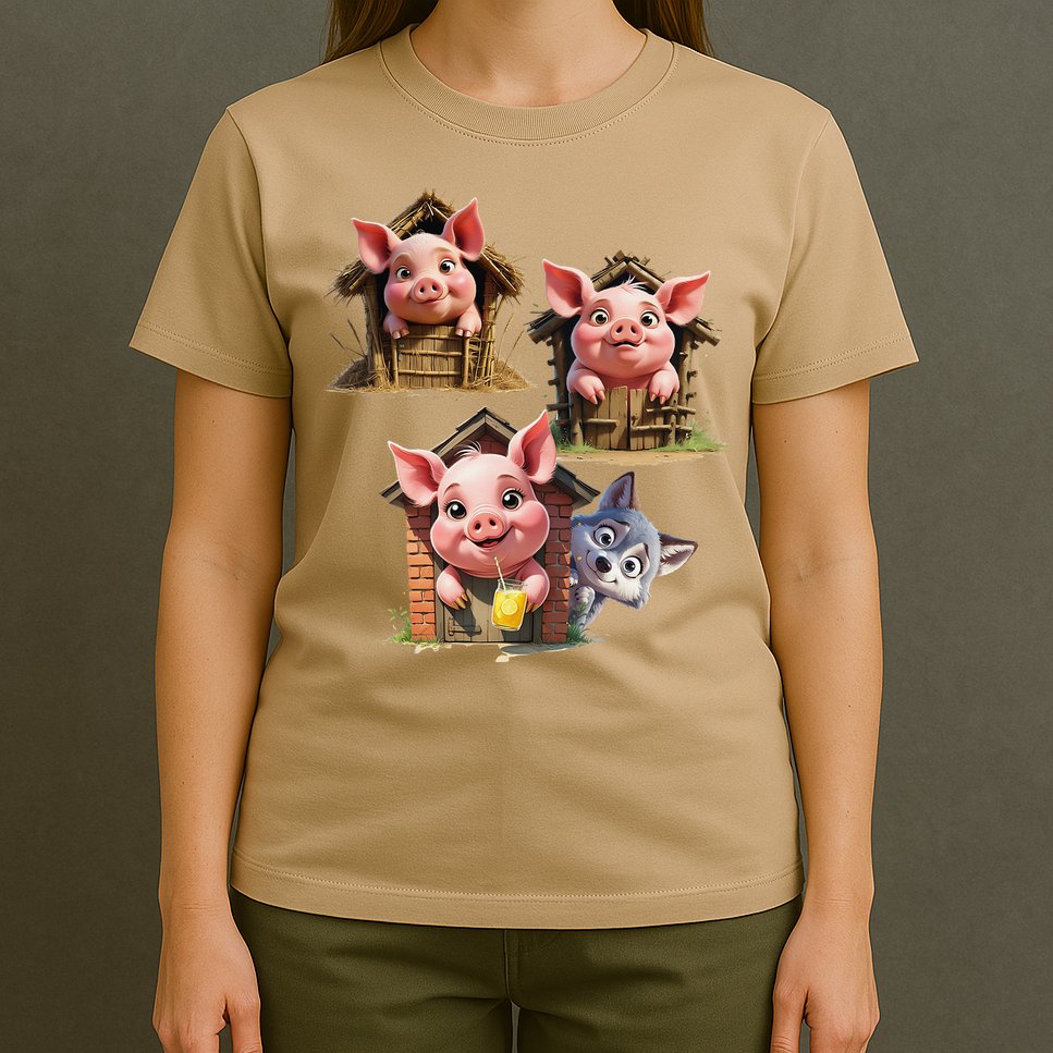 Three Little Pigs - Costume For   Adults Women T-Shirt