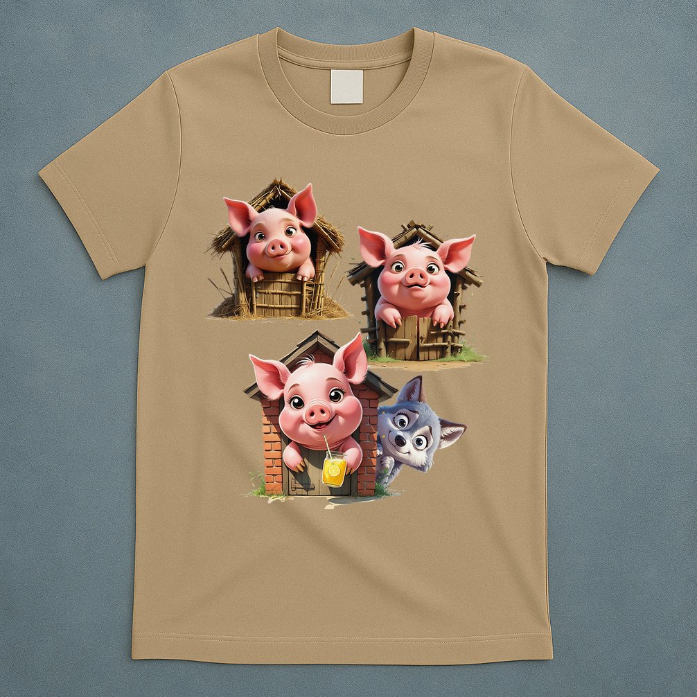 Three Little Pigs - Costume For   Adults Women T-Shirt
