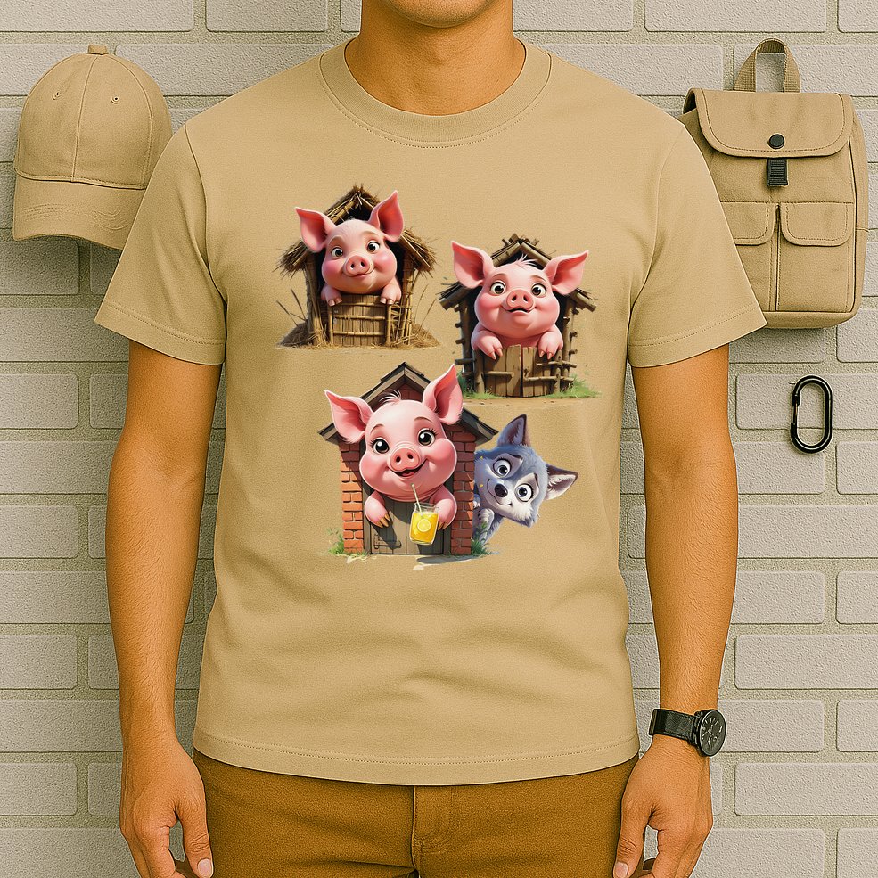 Three Little Pigs - Costume For   Adults Women T-Shirt