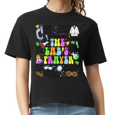 The Labs Prayer Lab Week 2025 Laboratory MLS MLT Scientist Gift Comfort Colors Boxy T-Shirt