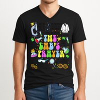 The Labs Prayer Lab Week 2025 Laboratory MLS MLT Scientist Gift V-Neck T-Shirt