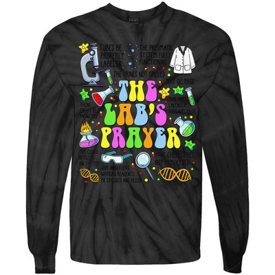 The Labs Prayer Lab Week 2025 Laboratory MLS MLT Scientist Gift Tie-Dye Long Sleeve Shirt