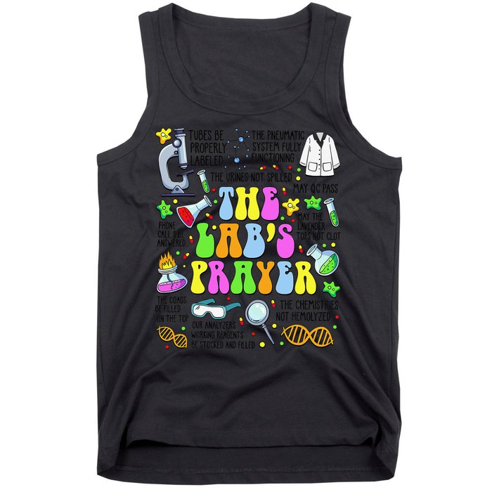 The Labs Prayer Lab Week 2025 Laboratory MLS MLT Scientist Gift Tank Top
