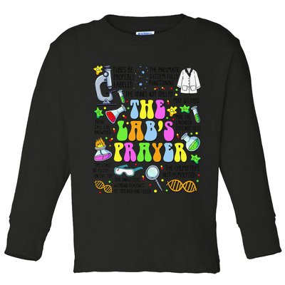 The Labs Prayer Lab Week 2025 Laboratory MLS MLT Scientist Gift Toddler Long Sleeve Shirt