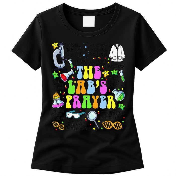 The Labs Prayer Lab Week 2025 Laboratory MLS MLT Scientist Gift Womens T-Shirt