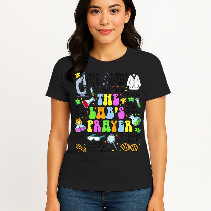 The Labs Prayer Lab Week 2025 Laboratory MLS MLT Scientist Gift Womens T-Shirt