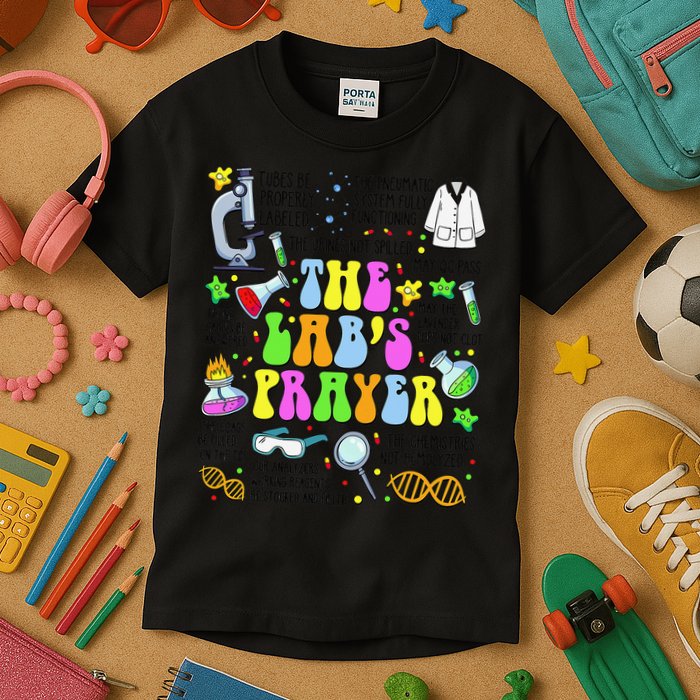 The Labs Prayer Lab Week 2025 Laboratory MLS MLT Scientist Gift Kids T-Shirt