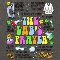 The Labs Prayer Lab Week 2025 Laboratory MLS MLT Scientist Gift Cotton Canvas Backpack