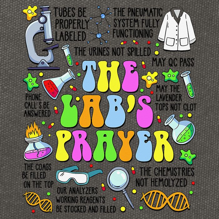 The Labs Prayer Lab Week 2025 Laboratory MLS MLT Scientist Gift Cotton Canvas Backpack