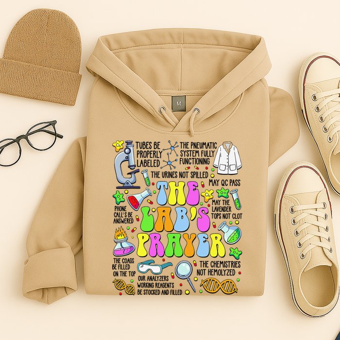 The Labs Prayer Lab Week 2025 Laboratory MLS MLT Scientist Gift Hoodie