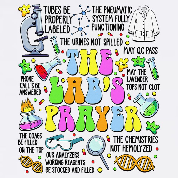 The Labs Prayer Lab Week 2025 Laboratory MLS MLT Scientist Gift Garment-Dyed Sweatshirt
