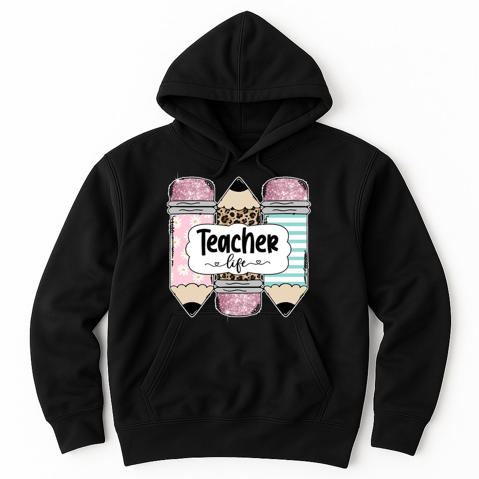 Teacher Life Pencil Back To School Hoodie