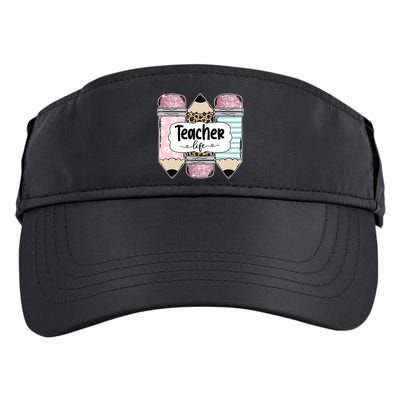 Teacher Life Pencil Back To School Adult Drive Performance Visor