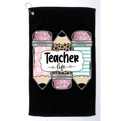 Teacher Life Pencil Back To School Golf Towel