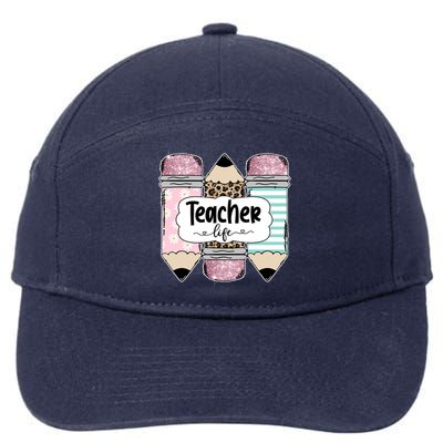 Teacher Life Pencil Back To School 7-Panel Snapback Hat