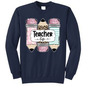 Teacher Life Pencil Back To School Tall Sweatshirt