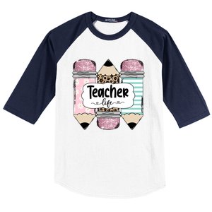 Teacher Life Pencil Back To School Baseball Sleeve Shirt