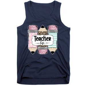 Teacher Life Pencil Back To School Tank Top