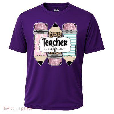 Teacher Life Pencil Back To School Cooling Performance Crew T-Shirt