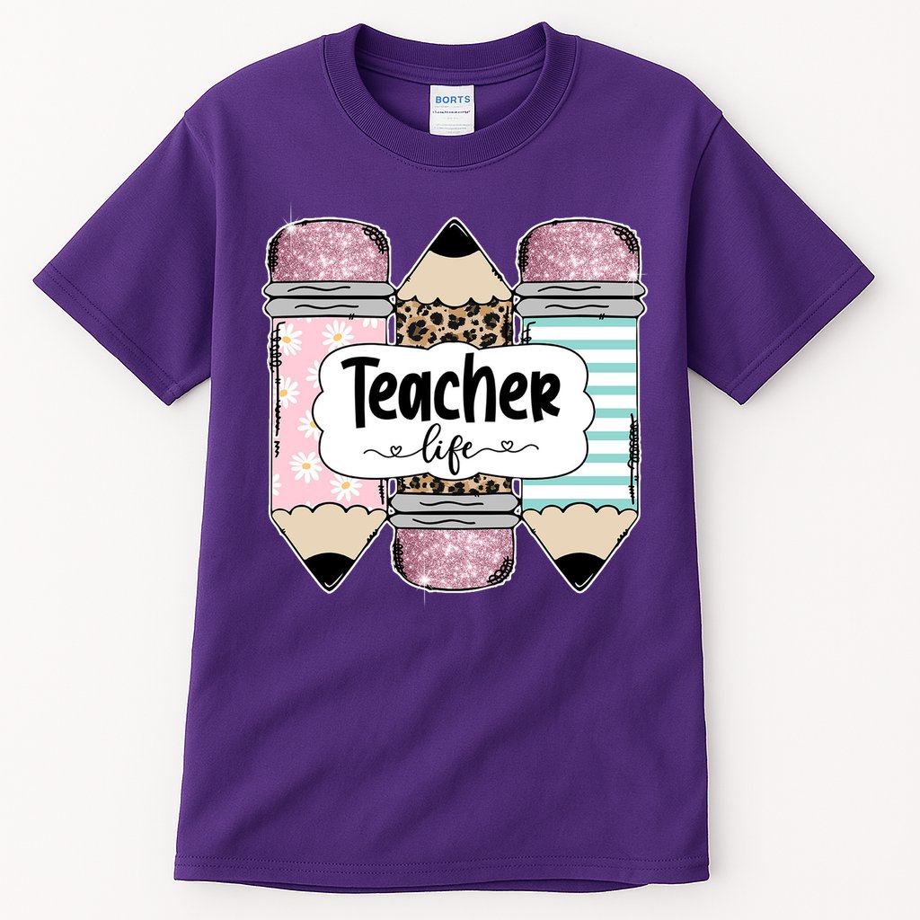 Teacher Life Pencil Back To School Tall T-Shirt