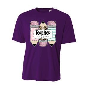 Teacher Life Pencil Back To School Performance Sprint T-Shirt