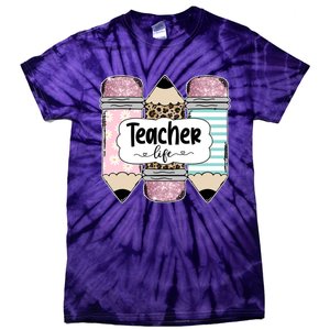 Teacher Life Pencil Back To School Tie-Dye T-Shirt